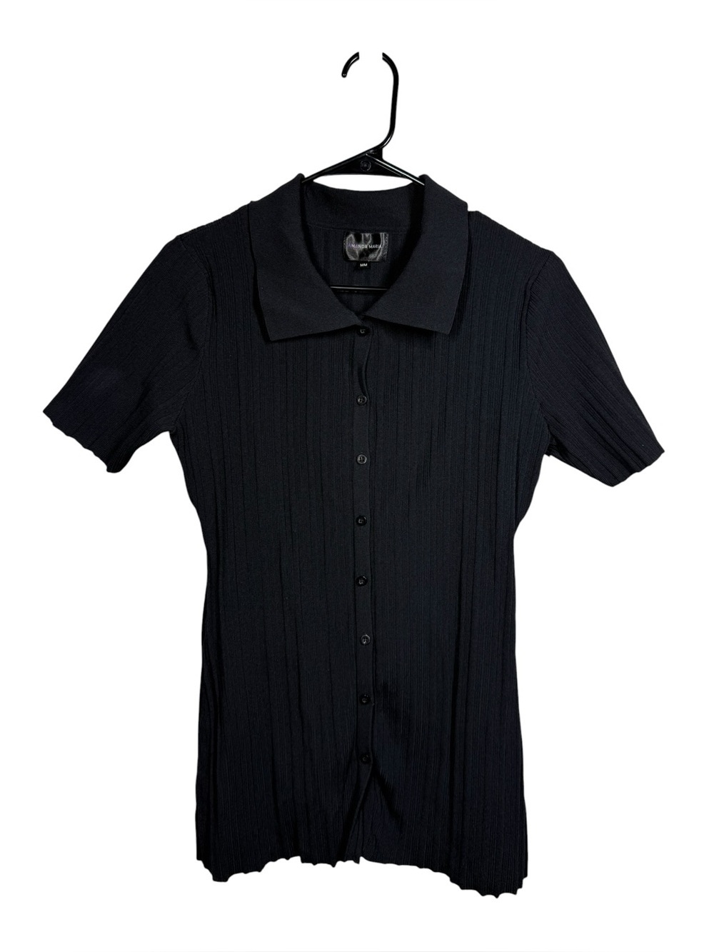 Amanda Maria Ribbed Button Front Mini Dress Size Medium